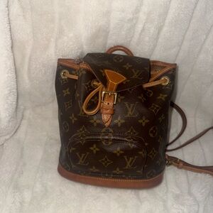 Louis Vuitton Monogram Mini Backpack in Brown and Tan Leather